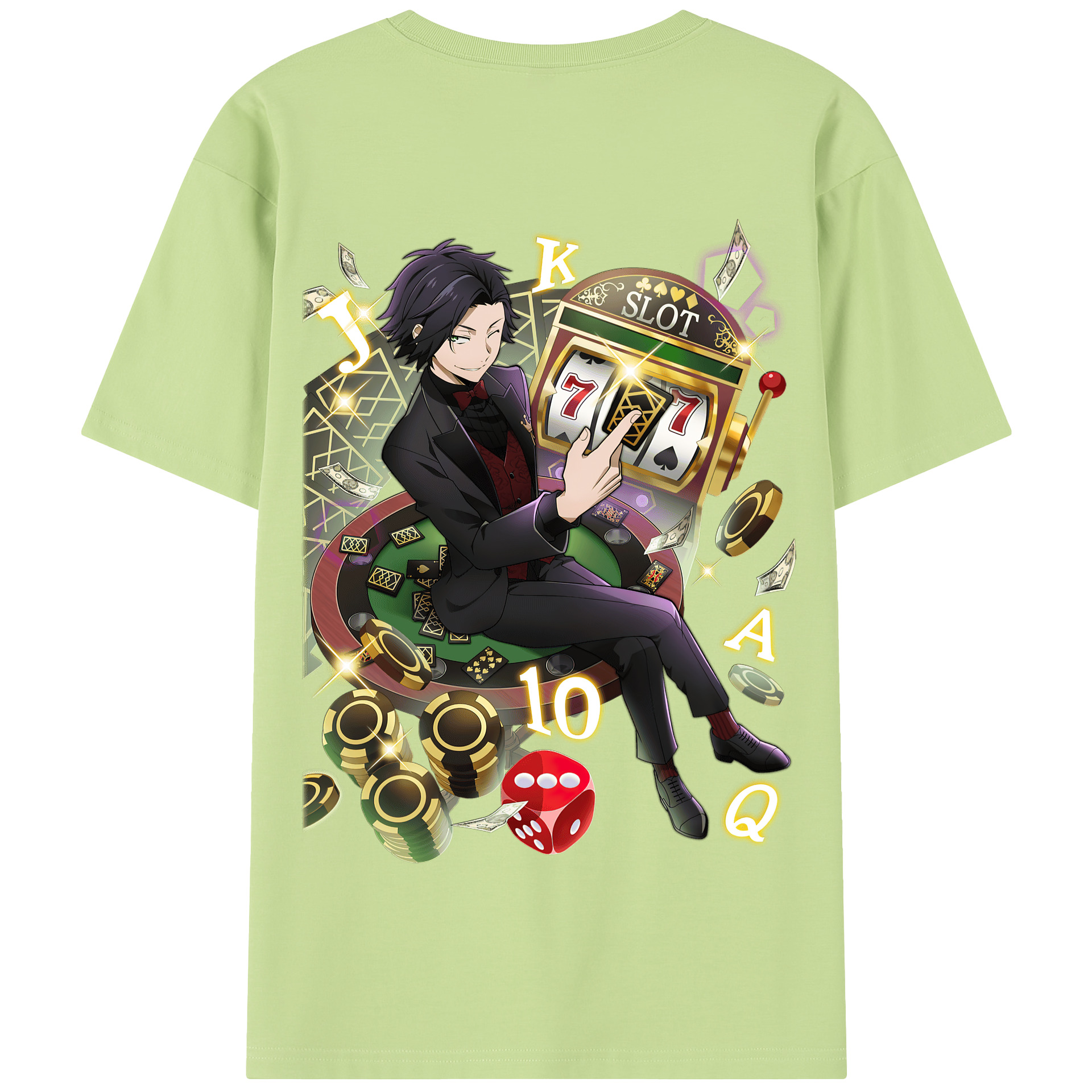 （画像用） 文豪ストレイドッグス Bungo Stray Dogs 綿100％半袖Tシャツ（背面プリント）